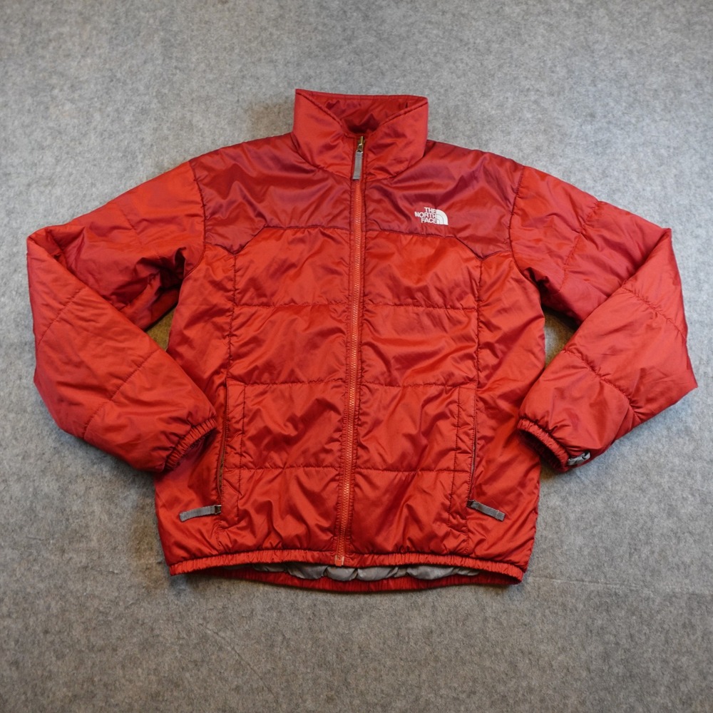 Vintage The North Face Coat Men Medium Red Puffer Insulated Full Zip Quilted